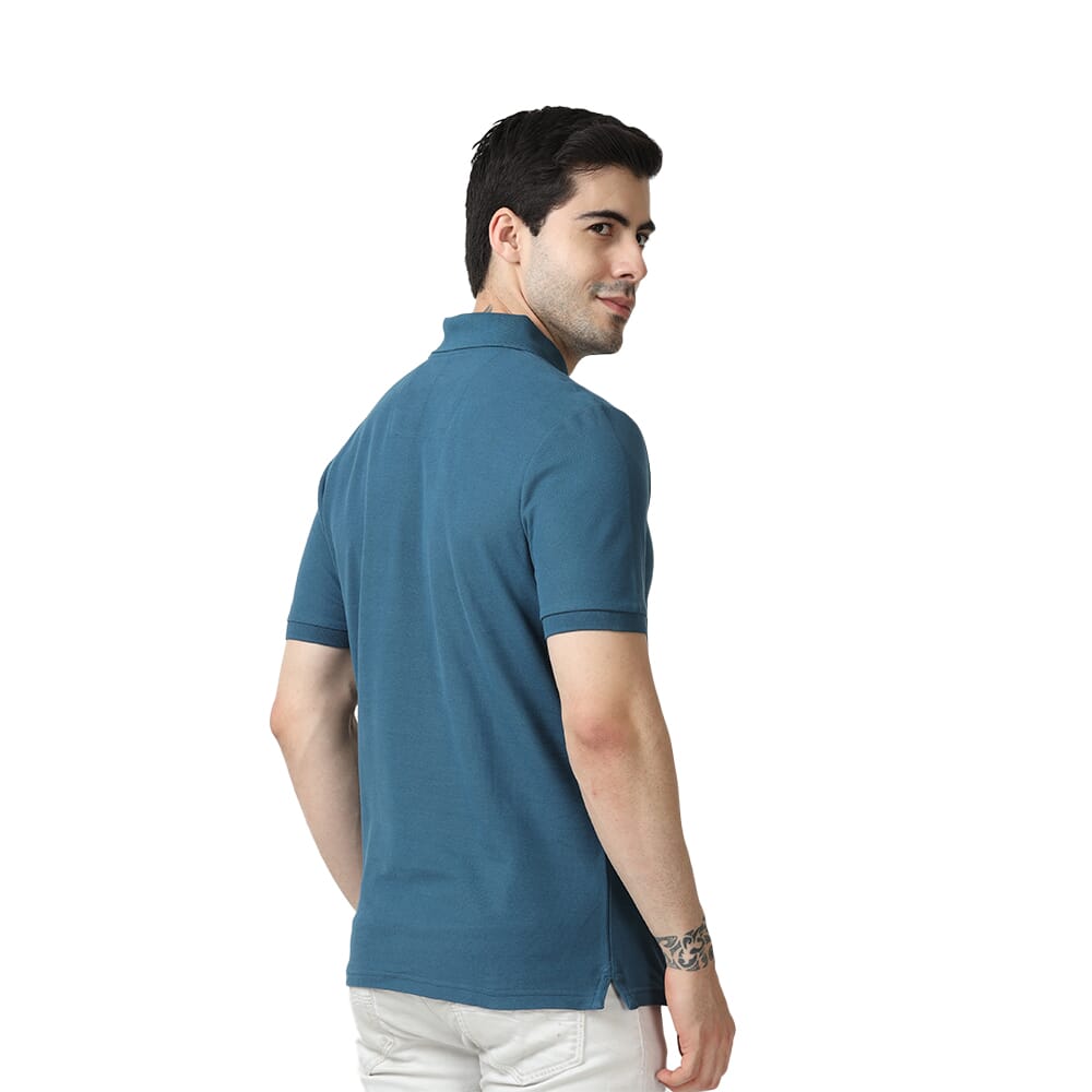 Mark & Spencer Polo T-shirt Without Tipping - Petrol Blue